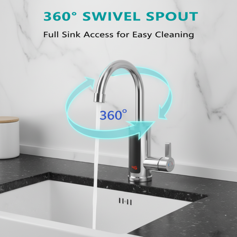 Tanklös instant varmvattenberedare kran