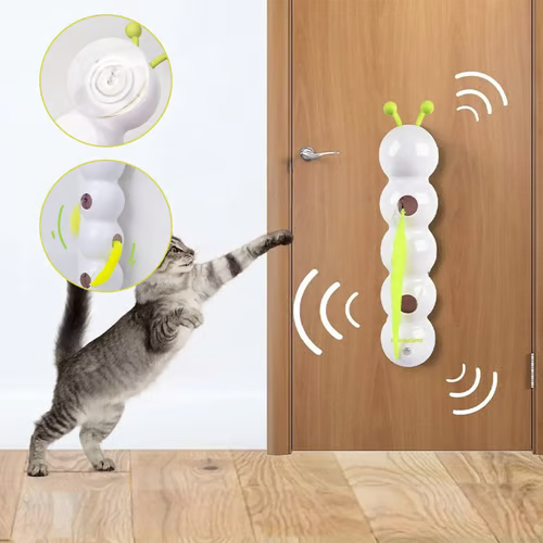🎁🥳2025 Het försäljning🐛Interaktiv elektrisk larvleksak för katter