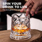 🥛💎 360° roterande whiskyglas