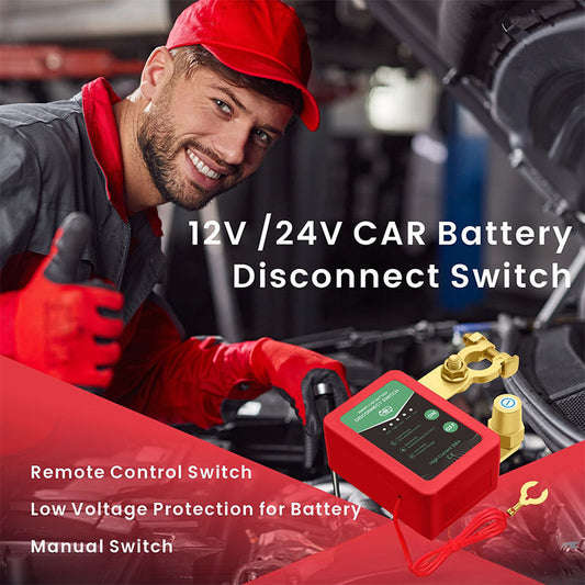 ⚡ Begränsad tid 52% rabatt 🔋🚗 12V/24V Fjärrstyrd bilbatteri avstängningsbrytare