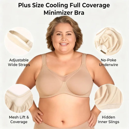 💗Dam Plus Size Kylande Fullkupig Minimizer-BH