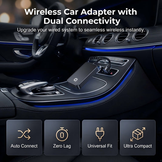 Play2Video Ultra trådlös allt-i-ett-adapter för CarPlay/Android Auto