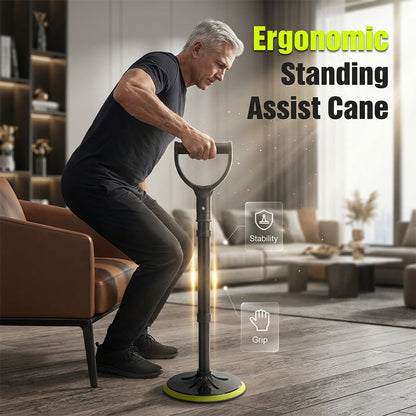 Höjdjusterbart stödhandtag för äldre – brett halksäkert stativ & ergonomiskt D-grepp 🦯💪