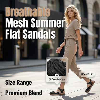 Sandaler i ventilerande mesh med ankelrem