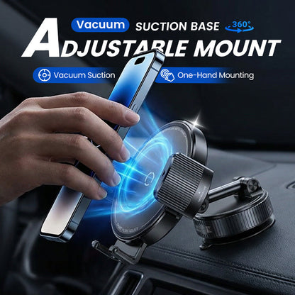 📱 📢 52% RABATT NU! Magnetisk bilhållare med vakuumsugkopp – N55 & 1080° rotation