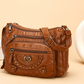 👜✨Korsväska i Mjukt PU-läder – Flera Fickor, Rymligt Huvudfack & Justerbar Rem, 4 Färger 👜✨