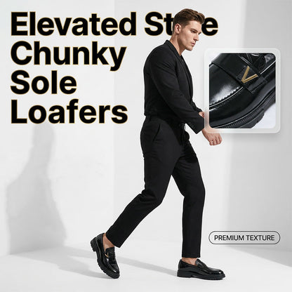 Loafers för män med modern, tjock sula