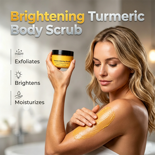 🛁50 % RABATT🧴 Kroppsskrubb med gurkmeja för ljusare hud | Exfoliering med naturligt havssalt · Näring med jojobaolja · Minskar ojämn hudton · Kan användas både till ansikte och kropp