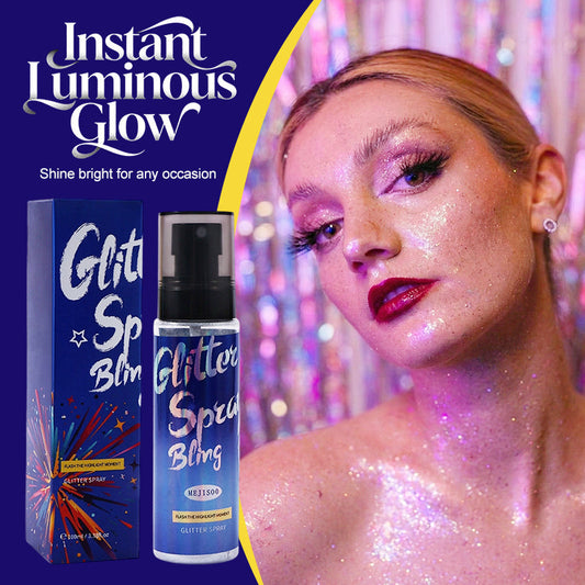 ✨💥 50 % rabatt! Glitterspray med långvarig effekt för hud och hår – ger omedelbar lyster för fester, festivaler & speciella tillfällen