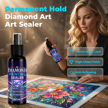 💎✨ Diamond Art-förseglingsmedel – fixerar pärlorna, ger en glansig yta, torkar snabbt och håller länge.