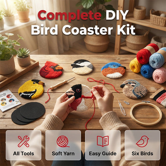 🎁DIY-stickkit för fågelunderlägg