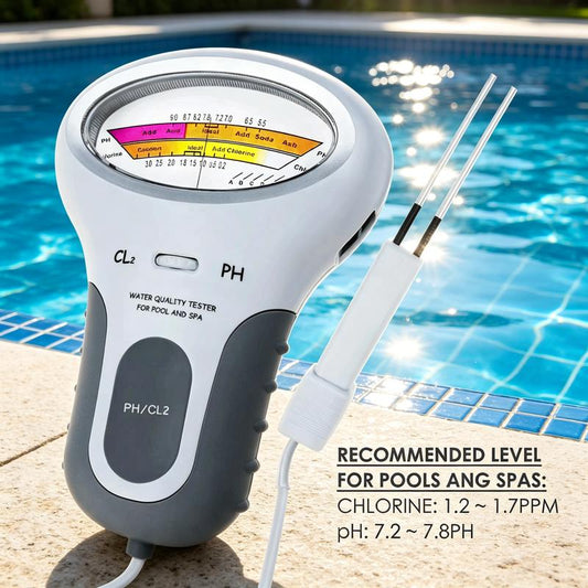 🔬💧 pH- och klormätare för simbassänger – 50 % rabatt! Noggrann mätning av pH-värdet och klorhalten i din simbassäng – enkelt, snabbt och pålitligt. 🔥🏊