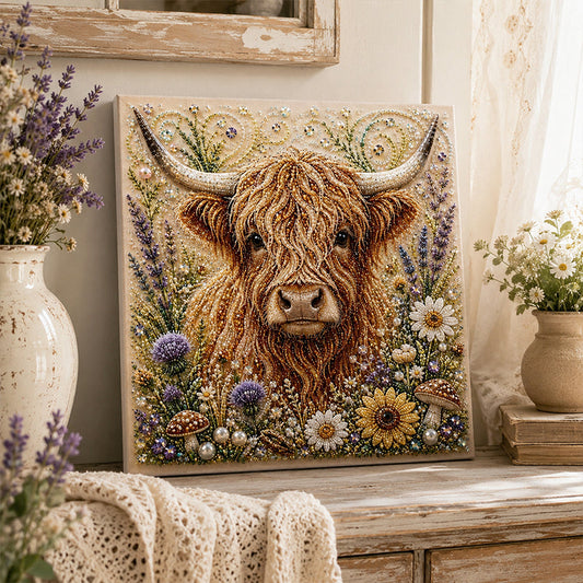 🏆 Sista Dagen Specialpris 259kr!🦉💛 Highland Ko Pärlkonst DIY-kit – Avkopplande DIY-hantverk för att skapa fantastisk kustkonst (📦Köp 2 Fri Frakt)
