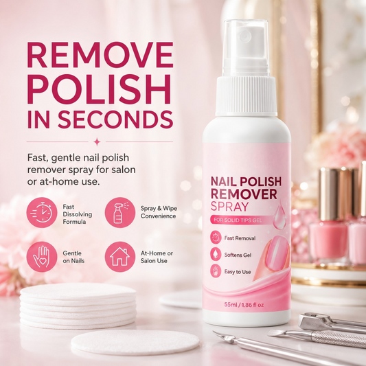 Spray för upplösning och borttagning av nagellack