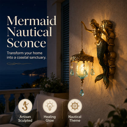 🧜‍♂️ Vintage-vägglampa i sjöjungfrustil 🏘️ För användning både inomhus och utomhus