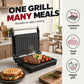 Elektrisk smörgåsgrill och paninigrill med 180° öppning