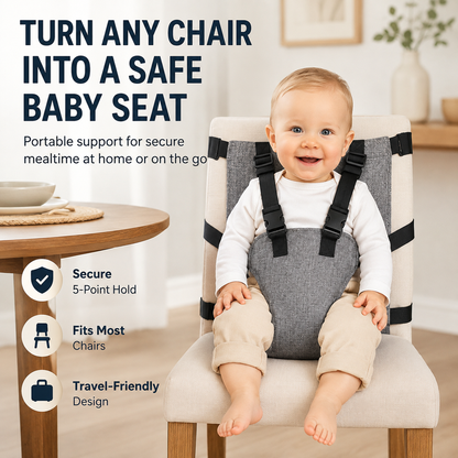 🔥🎁Nyhet 50 % RABATT🔥👶 Tryggare måltider överallt – bärbar säkerhetssele för barnstolar hemma och på resan