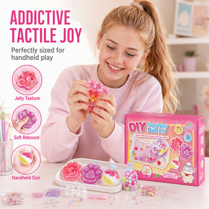 🐱 50 % RABATT!!🧊 DIY Fried Ice Squishy-leksakskit med kattklo-design för barn