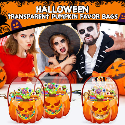 👻Halloween Bästsäljare-60%rabatt🎃Halloween Genomskinliga Pumpa Presentpåsar✨Perfekta för Fest, Trick-or-Treat, Klassrumsgåvor