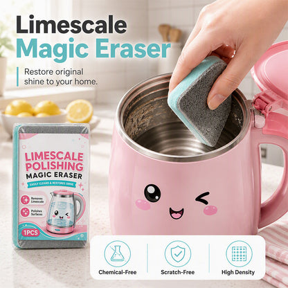 🧽57% RABATT JUST NU! Magic Eraser-svamp för borttagning av kalkavlagringar – kemikaliefri skrubbsvamp för avkalkning, repfri rengöringssvamp med hög densitet för vattenkokare, diskhoar och fläckar från hårt vatten