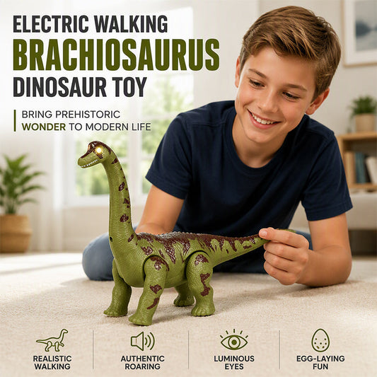 Elektrisk leksaksdinosaurie av typen Brachiosaurus som kan gå