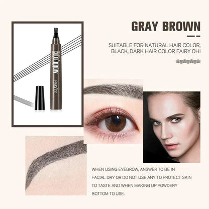 🔥KÖP 1 FÅ 2 GRATIS🔥  Naturlig ögonbrynspenna med 4 ändar, skapa snabbt snygg ögonbrynsmakeup