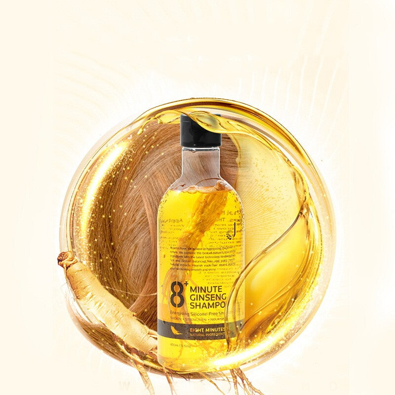 8 Minute Ginseng Shampoo Ginseng Extract Nourishing 400ml Glansigt hår🥰