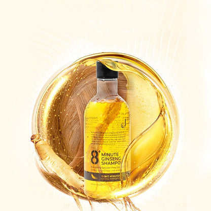 8 Minute Ginseng Shampoo Ginseng Extract Nourishing 400ml Glansigt hår🥰