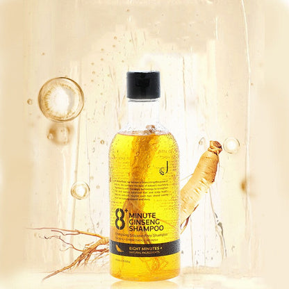 8 Minute Ginseng Shampoo Ginseng Extract Nourishing 400ml Glansigt hår🥰